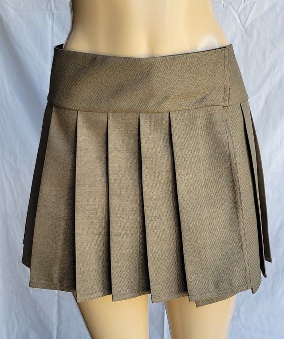 REGULAR MINI Skirt Plaid Pleated (espresso)