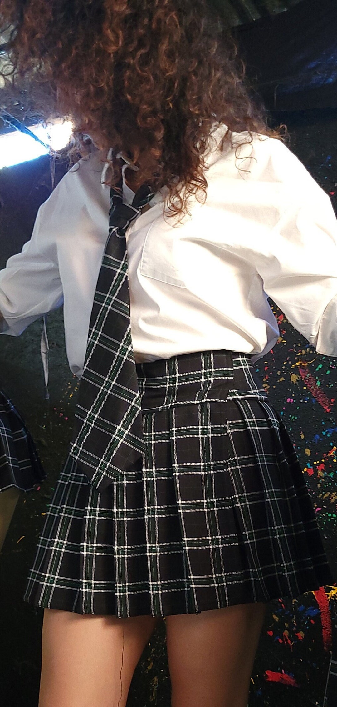 LONG SKIRT Pleated Plaid (adelaide) - Etsy