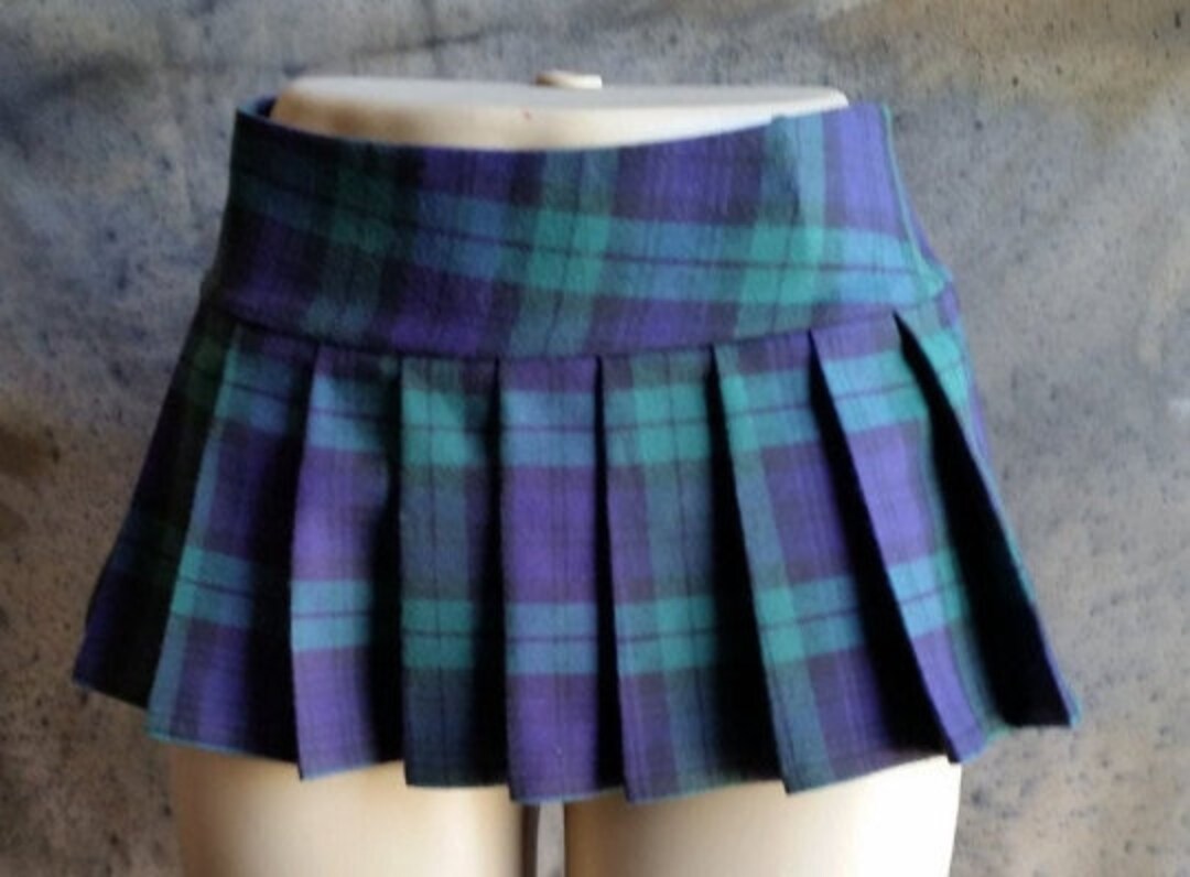 MICRO MINI Skirt Plaid Pleated sydney - Etsy