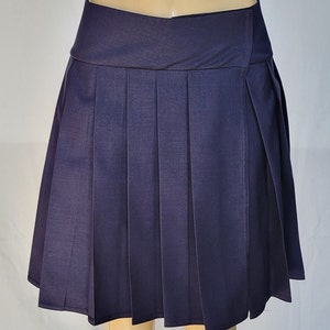 LONG SKIRT Pleated Plaid (Navy)