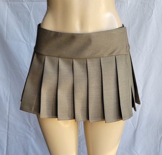Buy MICRO MINI Skirt Plaid Pleated espresso Online in India Etsy