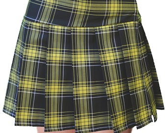 REGULAR MINI Skirt Plaid Pleated (Lemon)