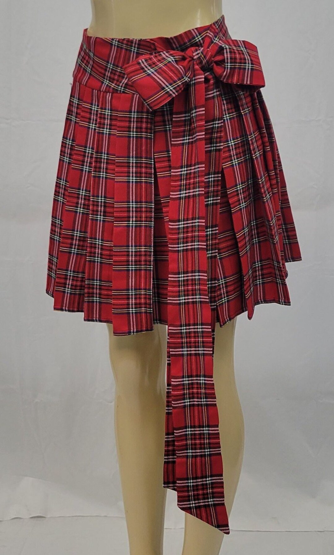 LONG SKIRT Pleated Plaid (redstewartwb) - Etsy