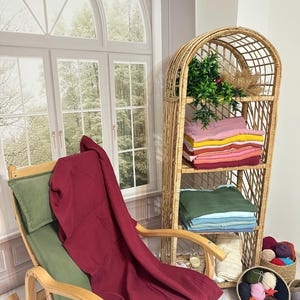 Organic Cotton Muslin Throw Blanket: 4-Layer Gauze Bedding (150x200 cm)