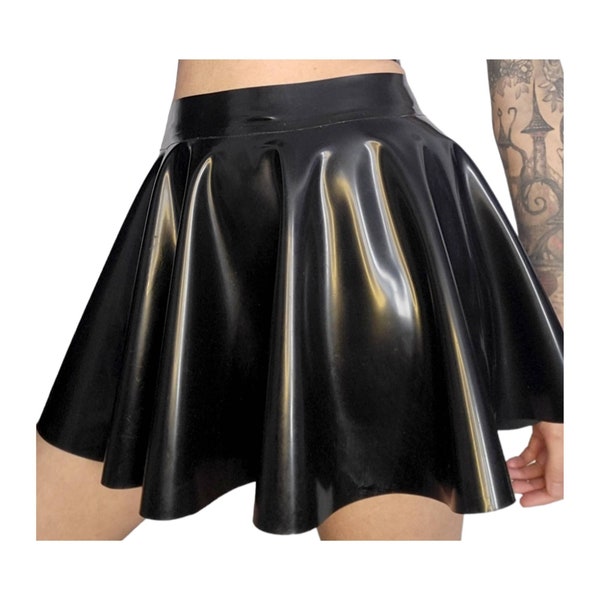 Basic Latex Skater Skirt