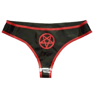 Goth Latex Pentagram Pentacle Thong or Briefs