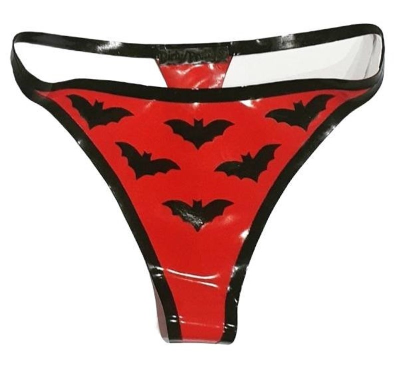 Latex Halloween Bats String Thong image 3