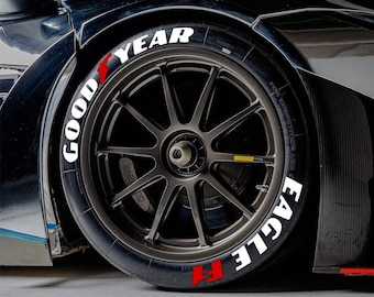 Goodyear EagleF1 Tire Stickers - Tire Lettering Kit – Premium Durable Decals 4 All Tires 8 pcs 1.25 inch