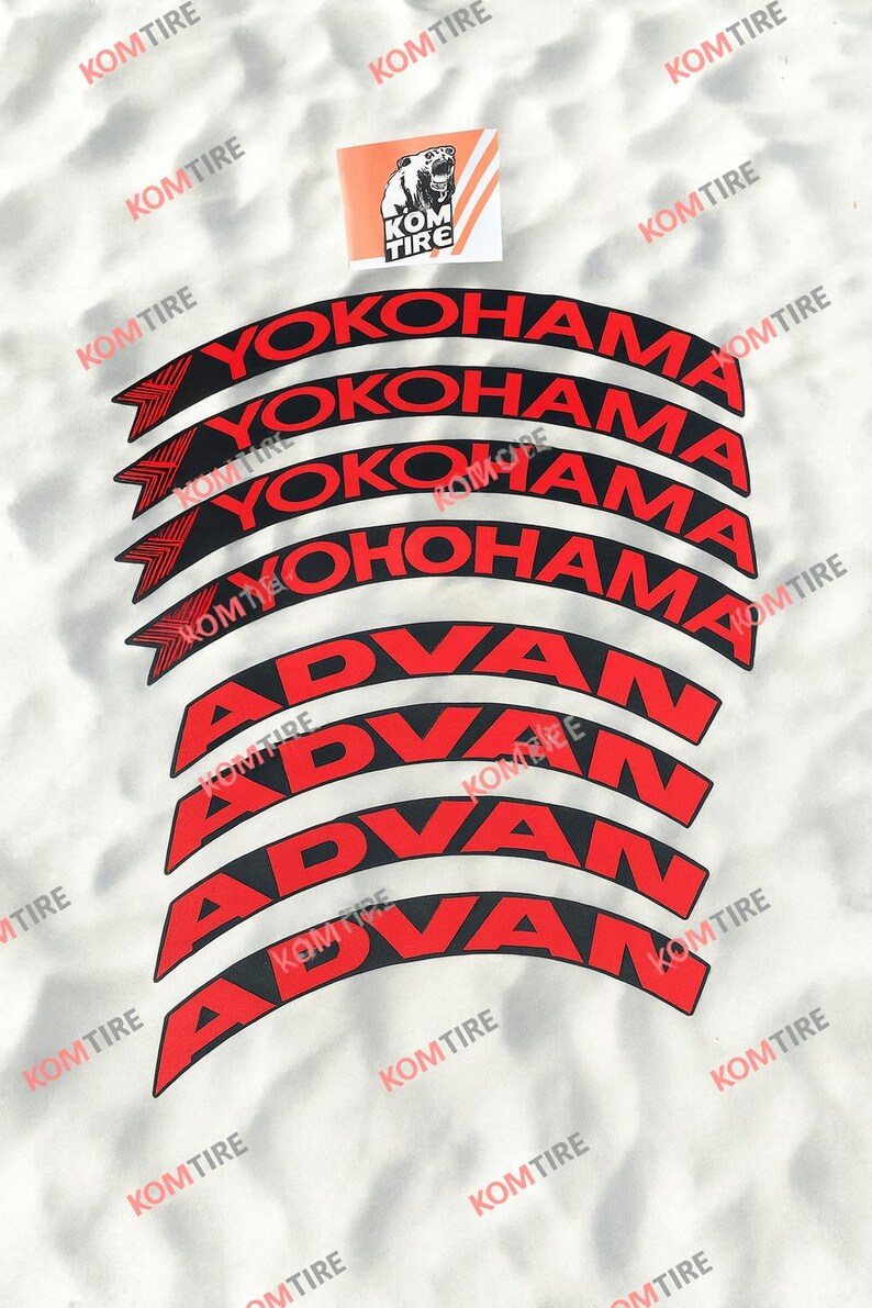 Yokohama Advan Tire Stickers – Durable Tire Lettering Decals - Etsy
