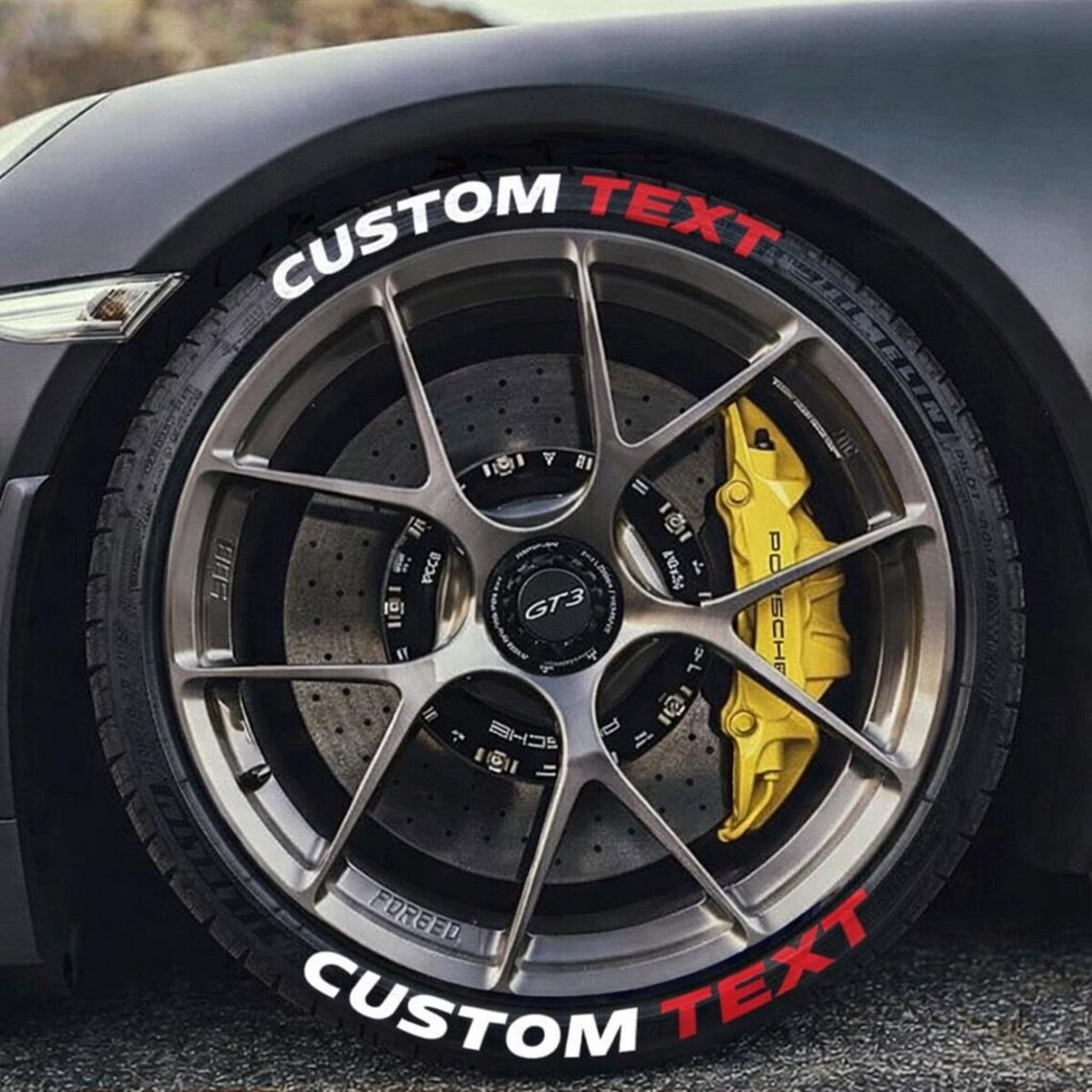 Car Too Lettering Tire Lettering Stickers for Cars – Custom Style Upgrade, Durable Design ...