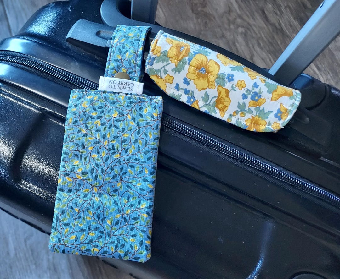 Luggage Label Spring Luggage Tag & Handle Wrap – Gift-ready Travel Set in Spring Cottage ...