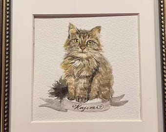 Malowane w 100% ręcznie. *BEZ AI* Portret zwierzaka na zamówienie, akwarela.