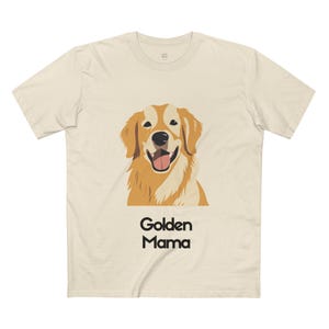 Tee-shirt adulte maman retriever, cadeau drôle de golden retriever, tshirt chien amoureux des animaux de compagnie, haut pour maman chien, vêtements de sport élégants personnalisés