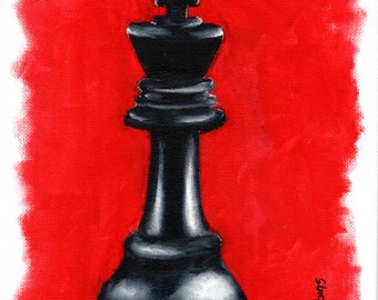 Chess King 1 Original Oil Painting