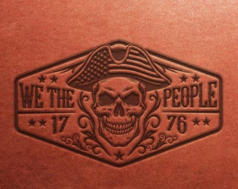 We The People 1776 SVG, Patriot Skull with Flag PNG, Distressed USA Flag, 4th of July Shirt Design, Independence Day Vector, Cricut Cut File