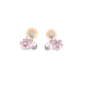 Fantasie bloemenoorbellen – statement oorbellen bloemen, lichtgewicht bloemhangers, op de natuur geïnspireerde sieraden, oorbellen tuinfeest