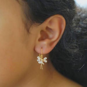 Handmade Sterling Silver Dancing Fairy Earrings: Whimsical Woodland Jewelry