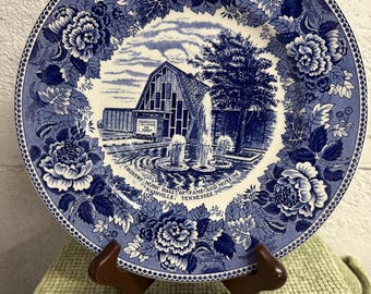 Vintage Old English Staffordshire Country Music Hall Of Fame TN Blue Plate 10"