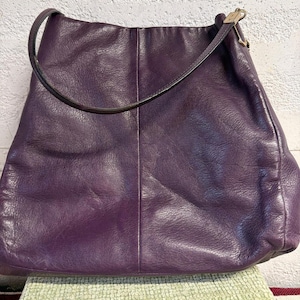 Purple Leather Bag Vintage Coach - Etsy