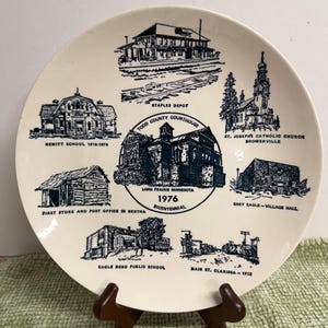 1976 Todd County Minnesota Bicentennial Plate Kettlesprings USA