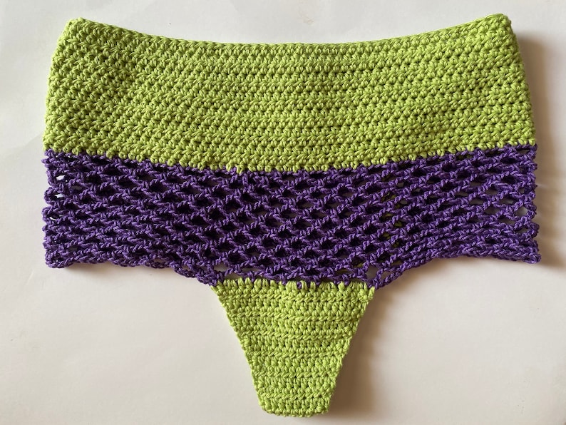 High Waisted Thong Panty PDF Crochet Pattern Etsy