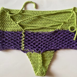 High Waisted Fishnet Thong Panty PDF Crochet Pattern