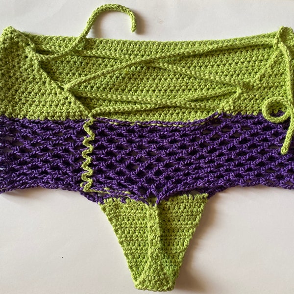 Culotte string résille taille haute PDF Crochet Pattern