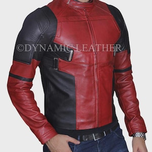 Men&#39;s Red & Black Cosplay Jacket – Inspired by Popular Superhero Movie
