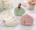 Personalized travel jewelry box, Birth flower, Bridesmaid Jewelry Case, Custom Name Jewelry Box, Mother's Day Gift, gift for her product logo