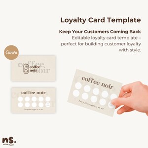 Coffee Shop Canva Website Bundle: Café Menu & Loyalty Card Templates image 4