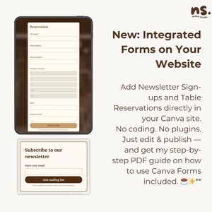 Coffee Shop Canva Website Bundle: Café Menu & Loyalty Card Templates image 5