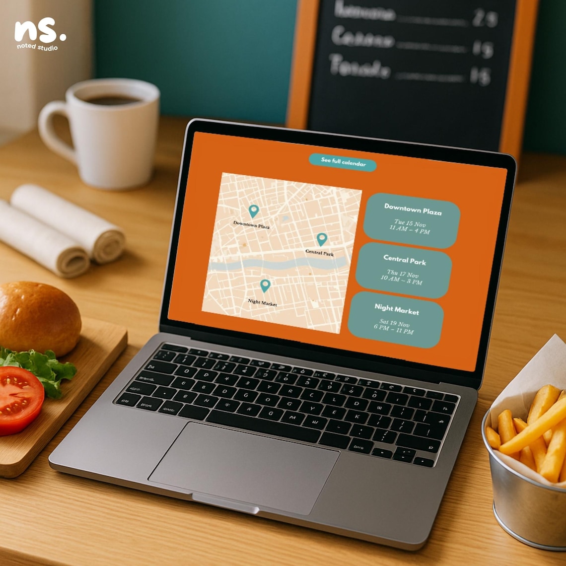 Food Truck Website Template Canva Editable Landing Page Etsy