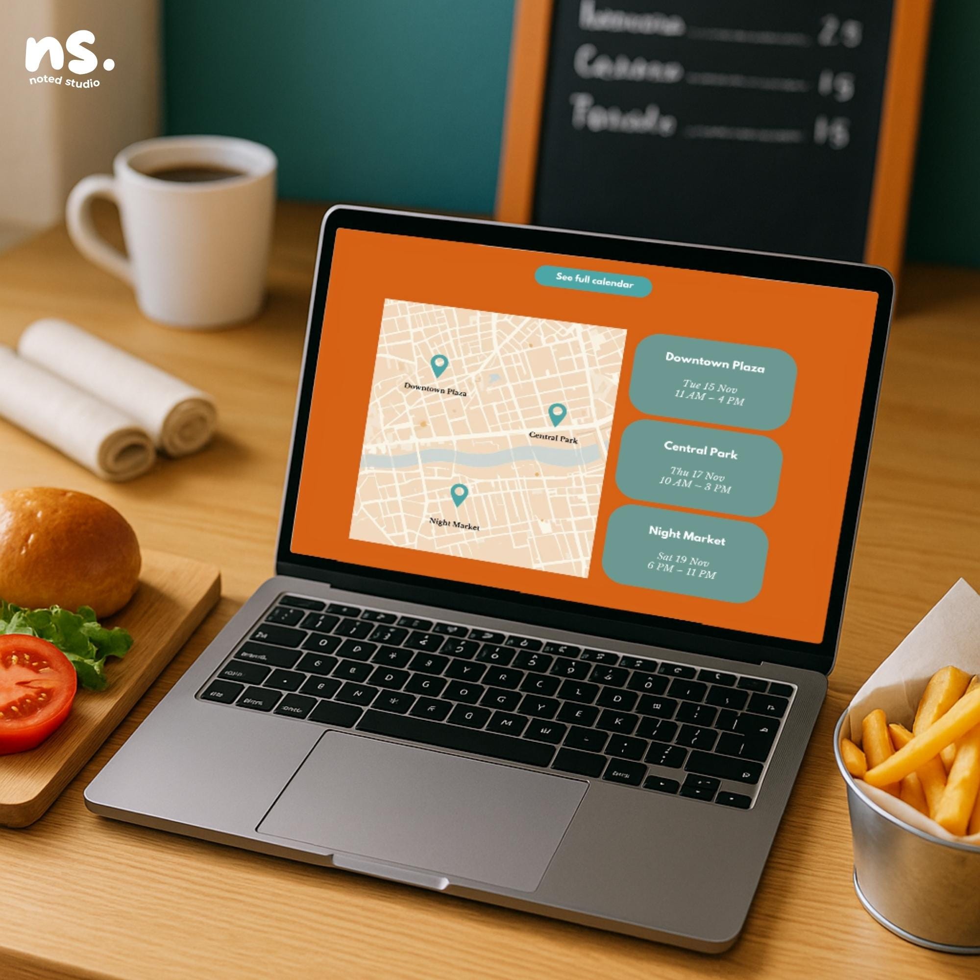 Food Truck Website Template Canva Editable Landing Page Etsy