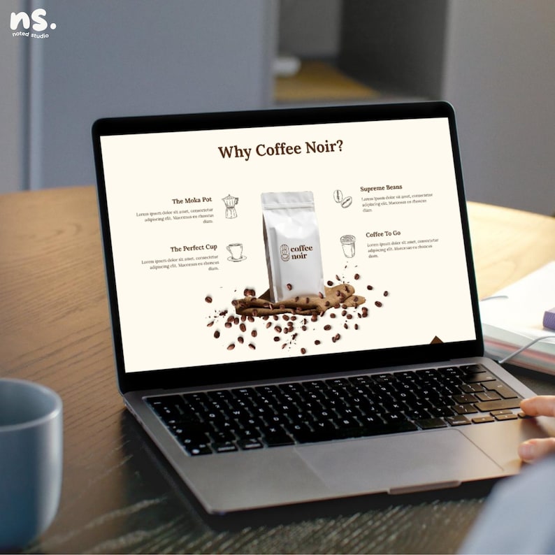 Coffee Shop Canva Website Bundle: Café Menu & Loyalty Card Templates image 6