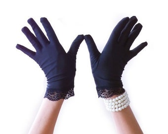 Black Glove, Vintage Glove, Retro Glove, Opera Glove, Evening Glove, 1920s Glove, Flapper Glove, Roaring 20s, Costume Glove, Great Gatsby