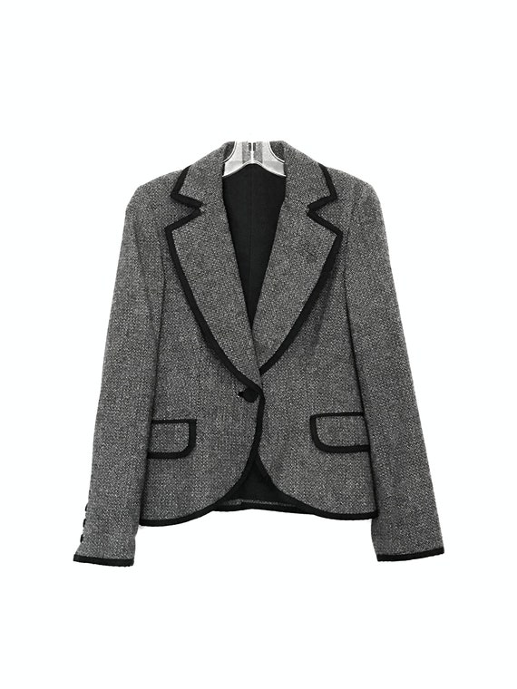 Grey Wool Jacket Winter Classic Jacket 