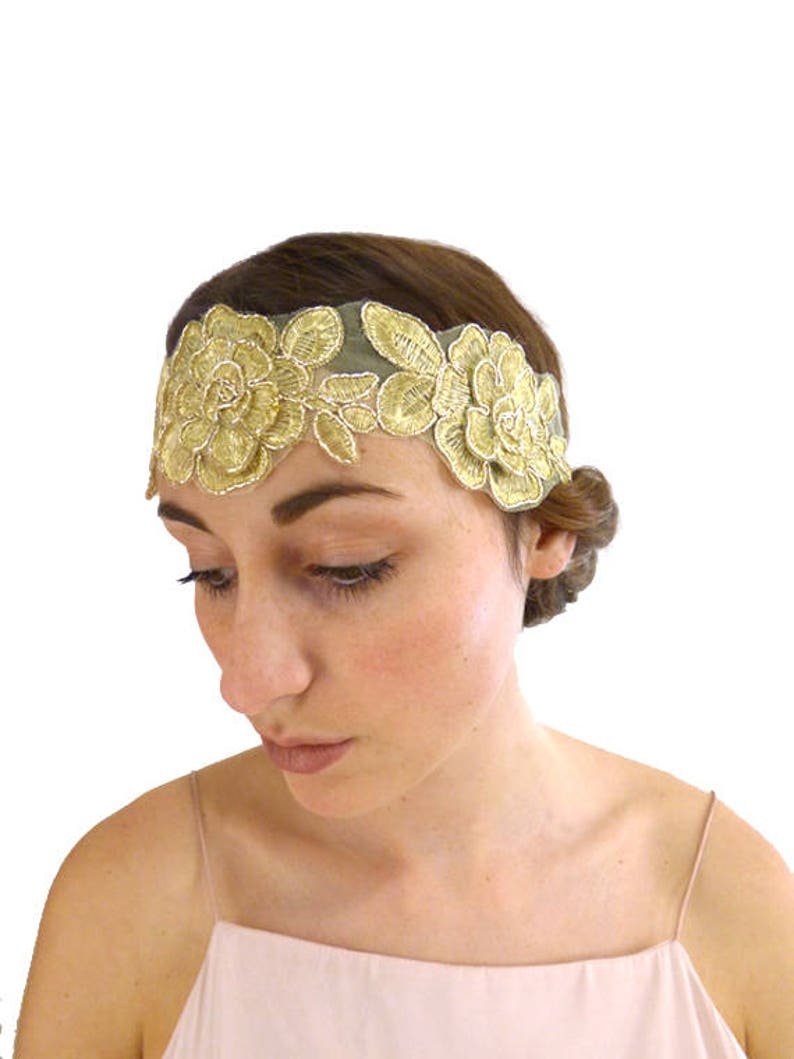 Headband Romy En Dentelle Dorée - Les Dissonances - Neuf Avec étiquettes - Accessoire Cheveux élégant