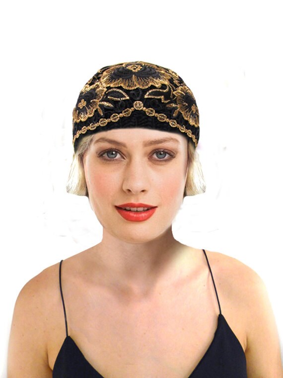 1920s flapper cap
