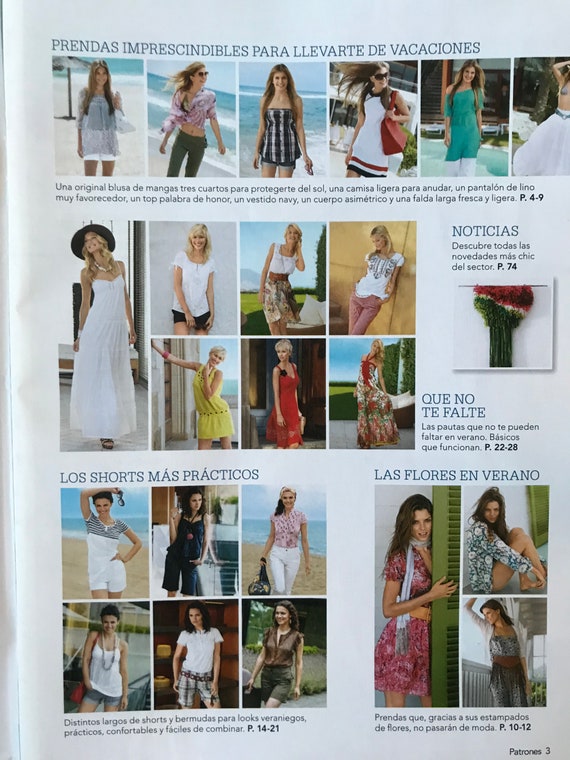 Dress pattern Extra Patrones Vestidos magazine spring - Etsy México Dress pattern Extra Patrones Vestidos magazine spring - Etsy México