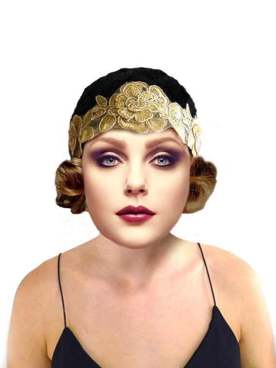 Art Deco Hat Crochet Hat Black Knit Hat 