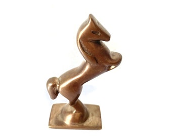 Bronze horse sculpture tabletop decor, vintage home deco, art deco, French, art collection, animal