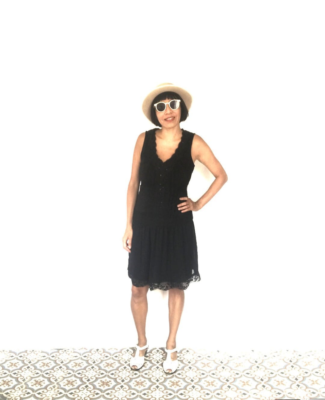 blue halter dress maxi Sleek Icon Size:6M custom make dress Tan Pants White Shirt