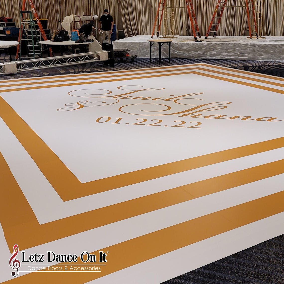Custom Geometric Design Dance Floor Wrap Matte or Gloss Removable Vinyl ...