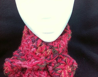 OOAK - Warm & Stylish Blended Wool and Cotton Yarns Hand-crafted Scarf