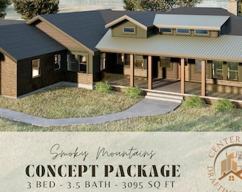 3-Bedroom House Plan with Dog Wash, Craft Room (PDF Download)