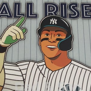 Yankee Legends Baseball Card Set: Judge, Jeter, Rivera - Hand Drawn Art, Limited Edition