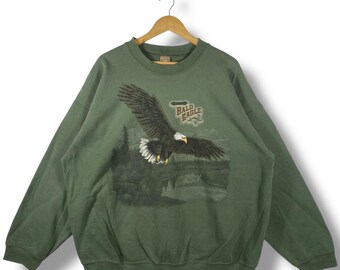 Vintage 90's AMERICAN BALD EAGLE Graphic Crewneck Sweatshirt