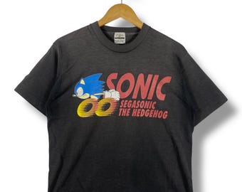 Vintage 90's Sonic the Hedgehog Black Medium T Shirt Movie Promo