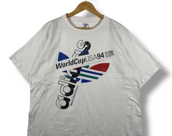 Vintage jaren 90 ADIDAS WK-T-shirt VS '94 grafisch T-shirt