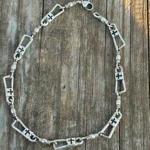 Acts fishers of men mini link bracelet with cross